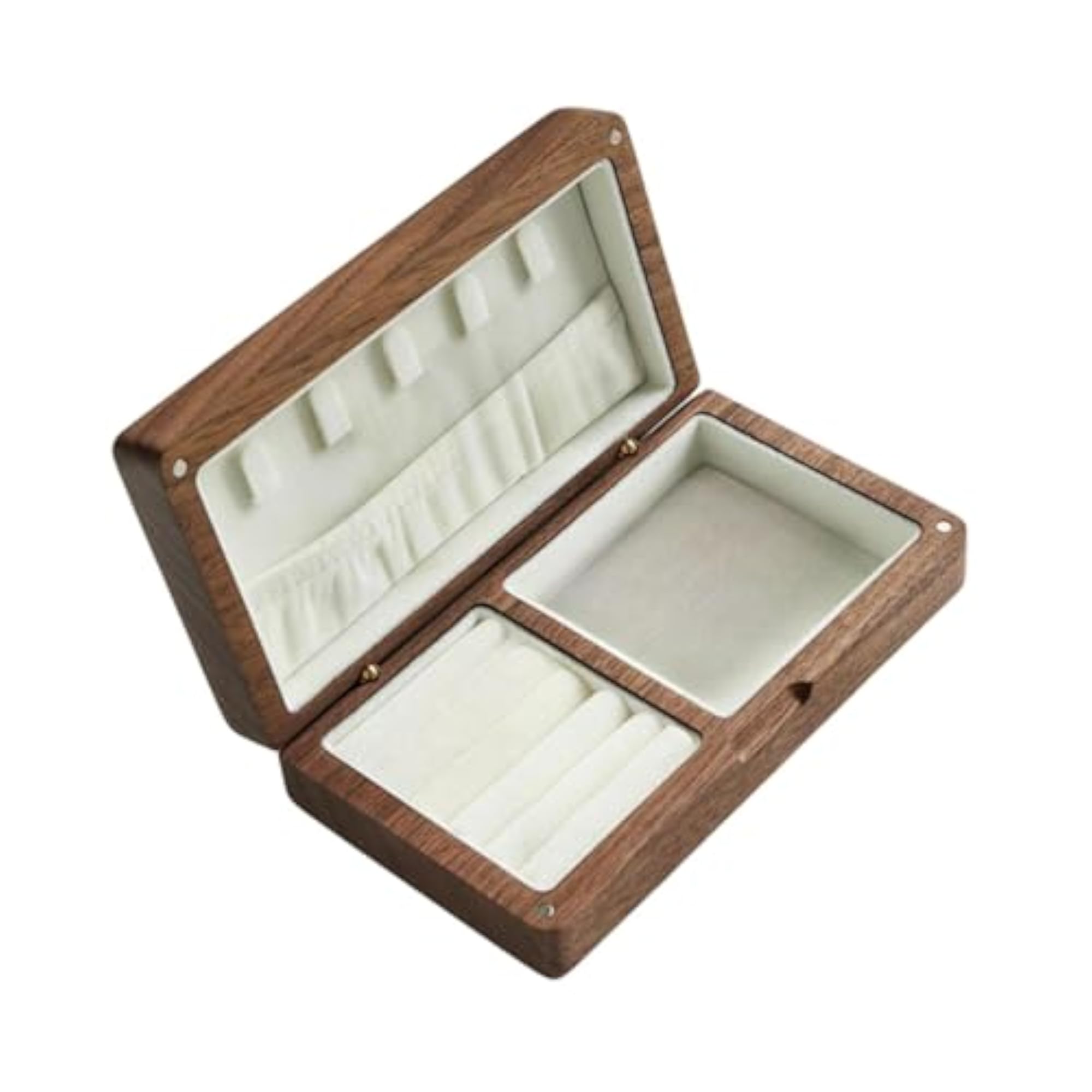 Wood Trinket Storage Box Desktop Organizer
